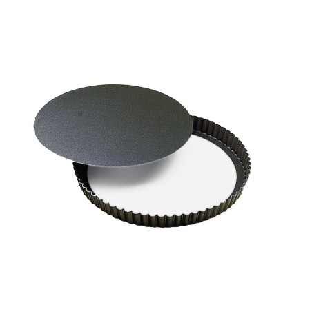 Tourtière ronde cannelée fond mobile Gobel Diamètre 28 cm
